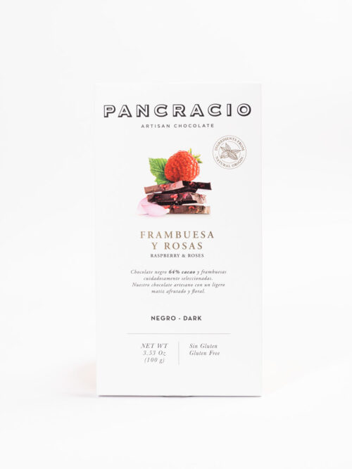 ARTISAN CHOCOLATE WITH RASPBERRIES AND ROSES