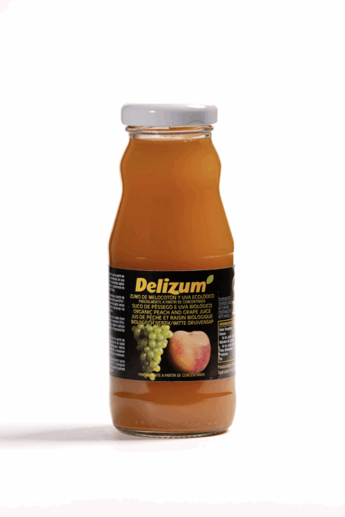 ZUMO DE MELOCOTÓN CON UVA ECOLÓGICO