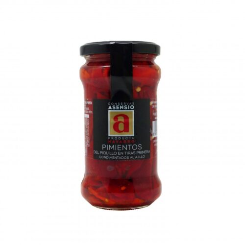 STRIPED PIQUILLO PEPPERS - GARLIC PEPPERS (290g)